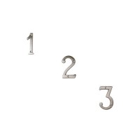 3 Inch Solid Brass Satin Nickel Finish House Numbers